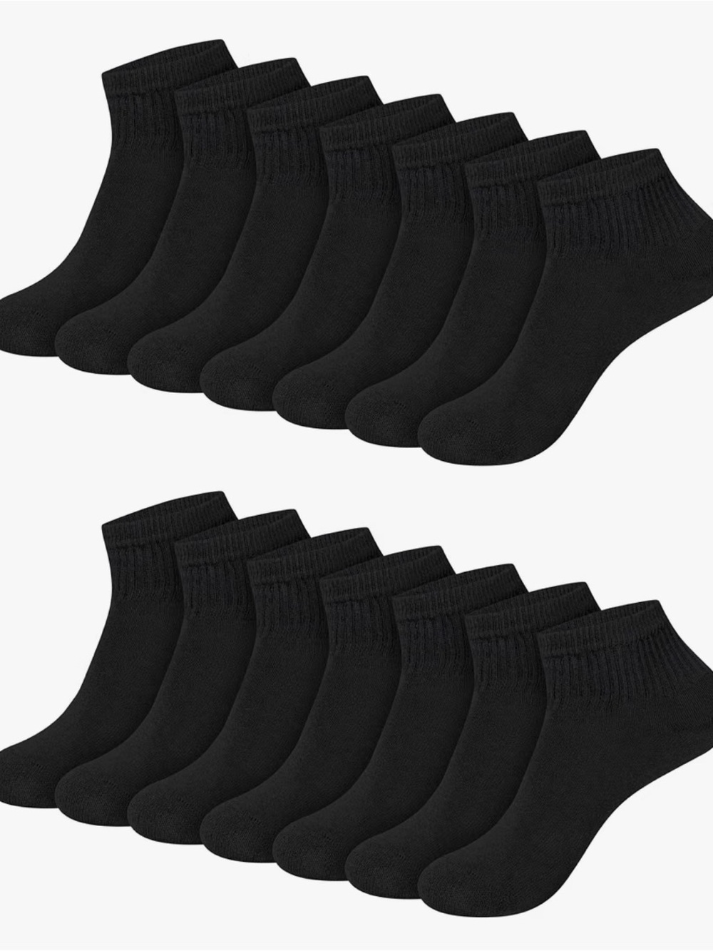 Hanes Black Athletic Ankle Socks Women’s size 5-9